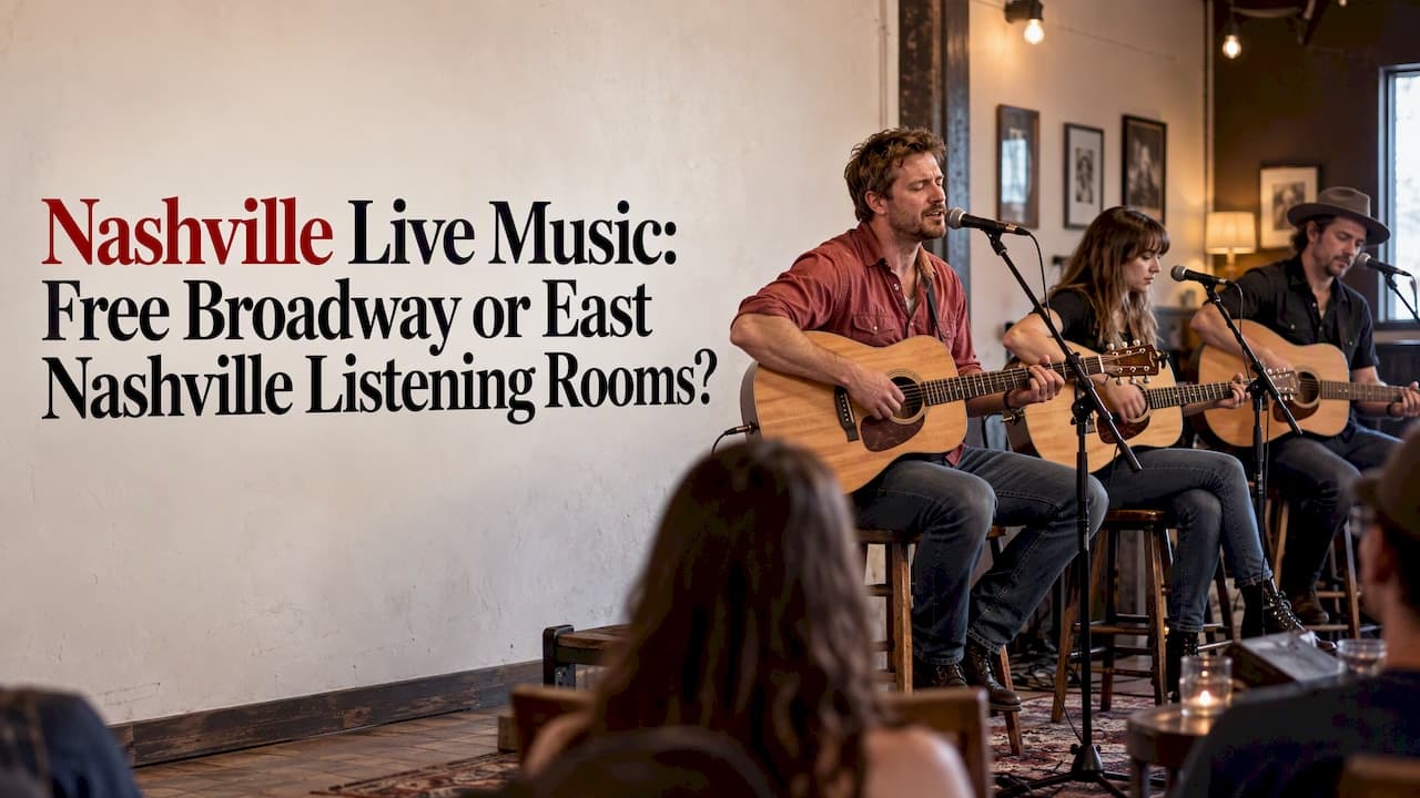 Nashville Live Music: Free Broadway or East Nashville Listening Rooms?