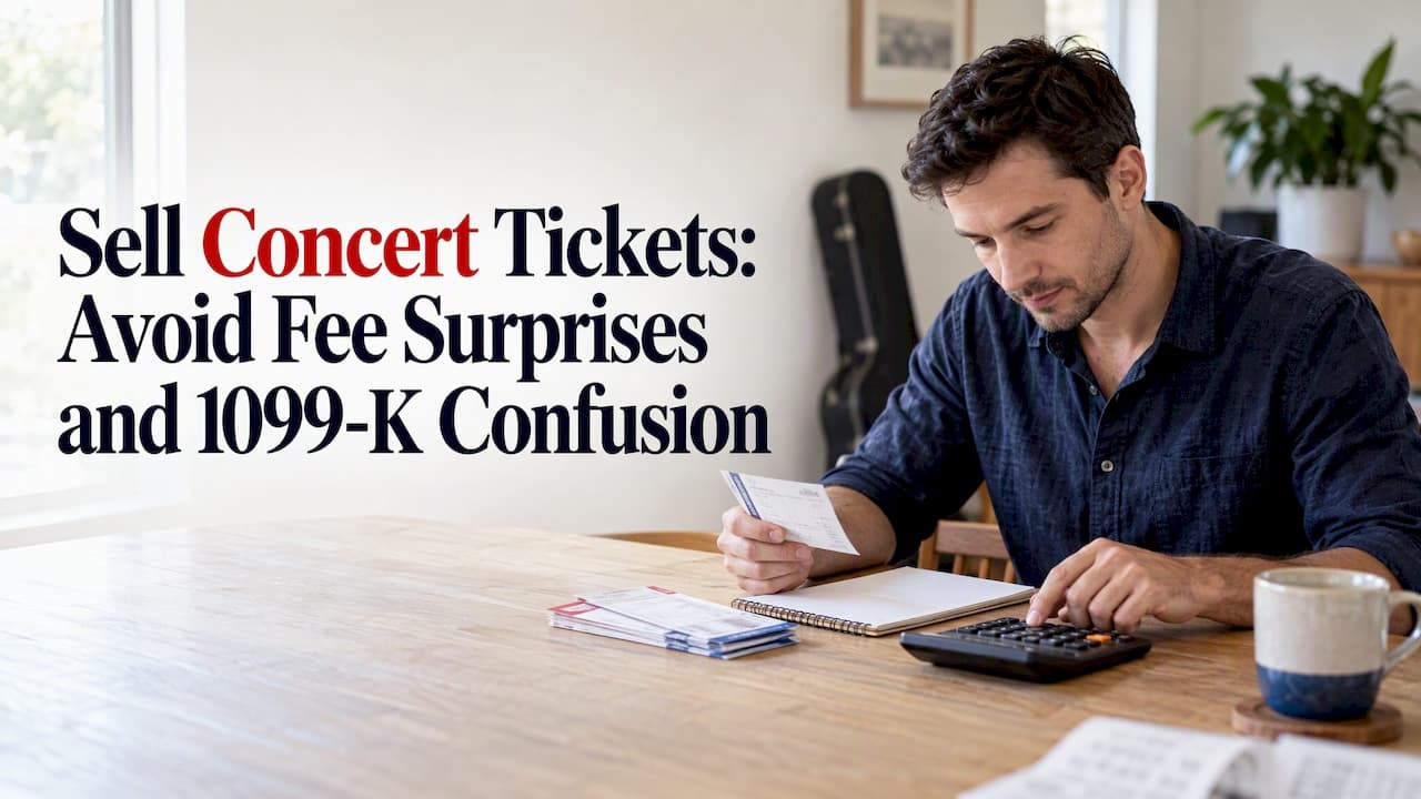Sell Concert Tickets: Avoid Fee Surprises and 1099-K Confusion